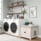 Farmington Rustic Farmhouse Litter Box Enclosure for Cats - Ivory Pine