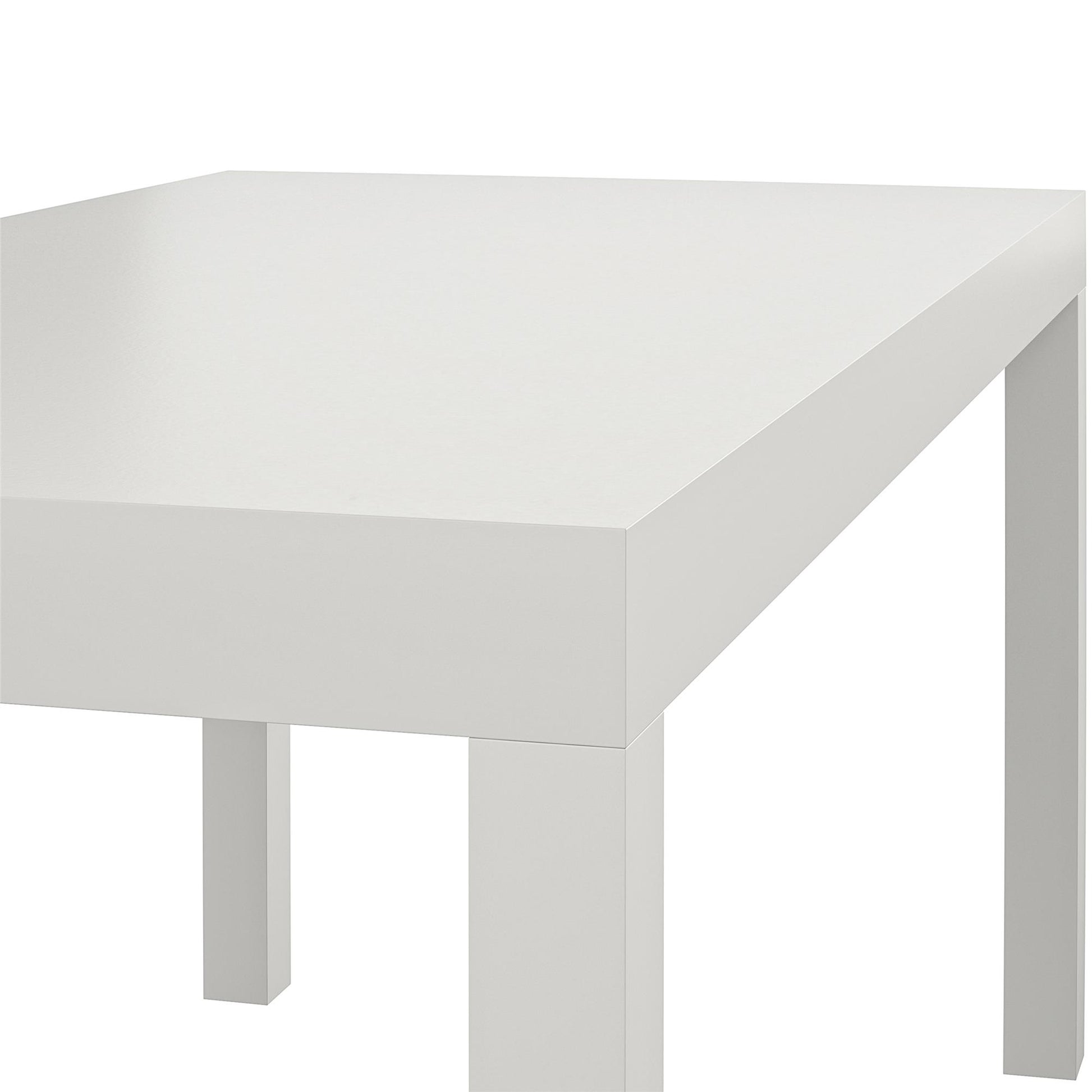 Parsons Coffee Table, White - White