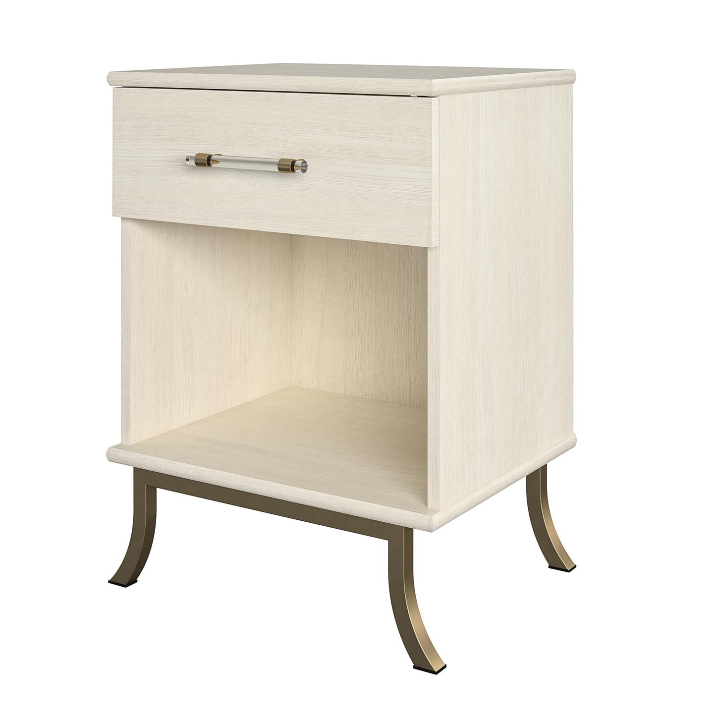 Monarch Hill Clementine White Nightstand with 1 Drawer - Ivory Oak