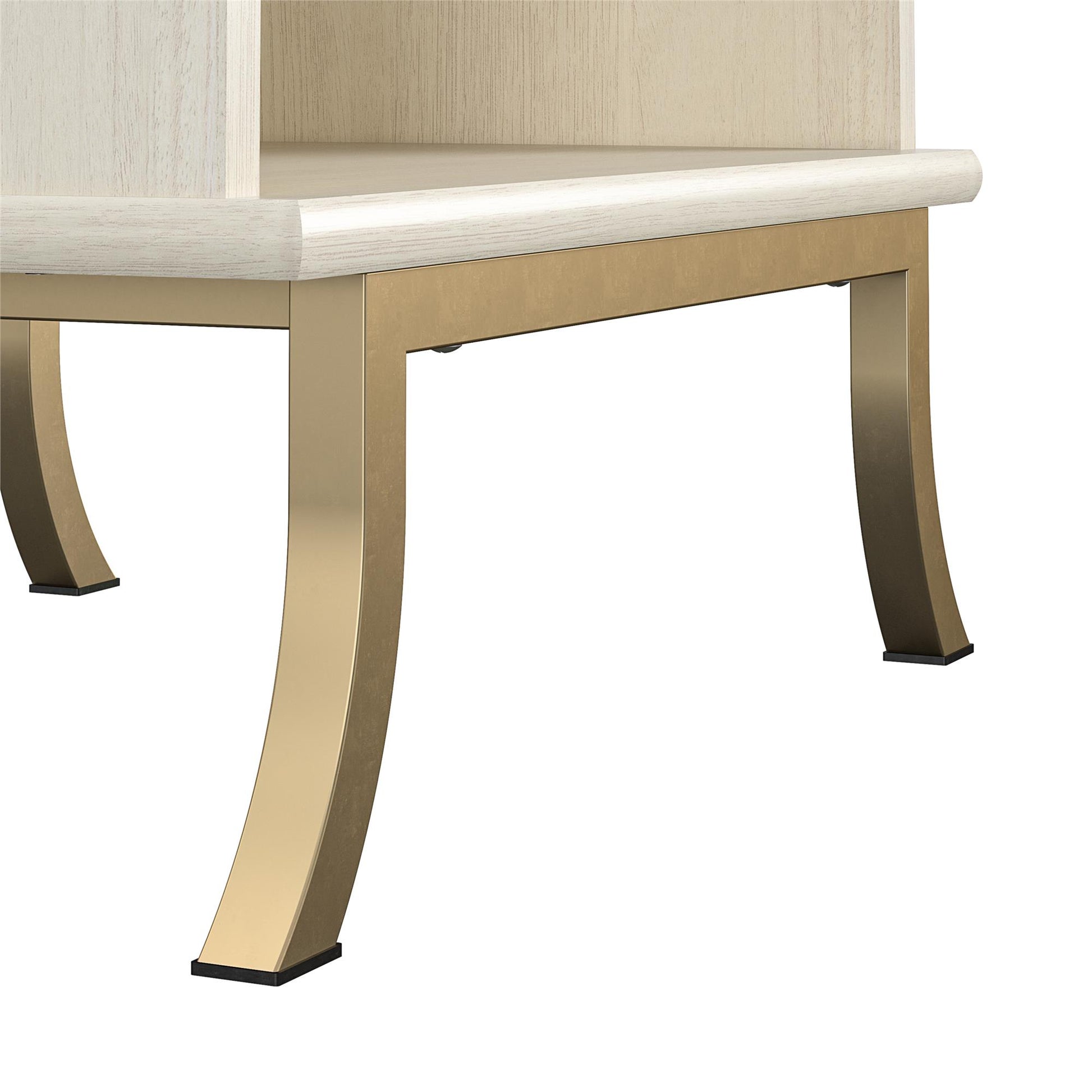 Monarch Hill Clementine White Nightstand with 1 Drawer - Ivory Oak