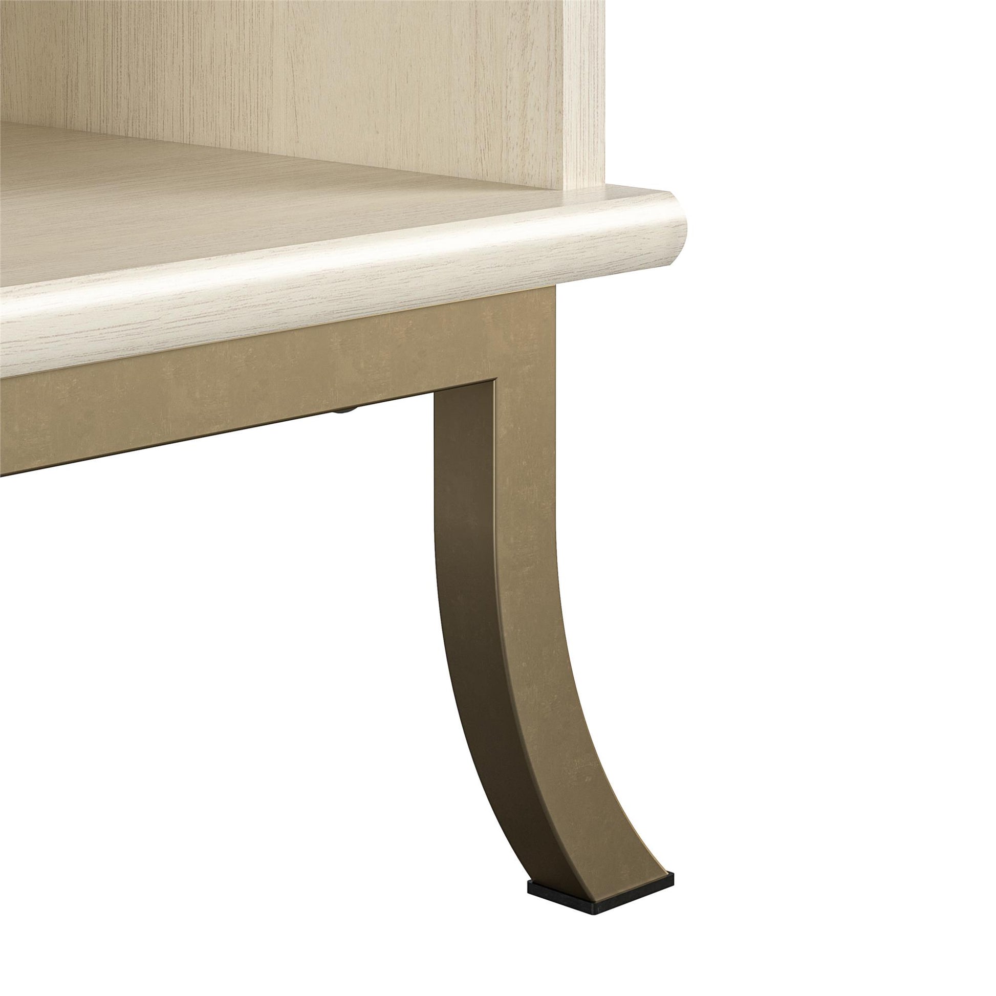 Monarch Hill Clementine White Nightstand with 1 Drawer - Ivory Oak