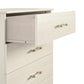 Monarch Hill Clementine 5 Drawer Dresser with Clear Acrylic Handles - Ivory Oak