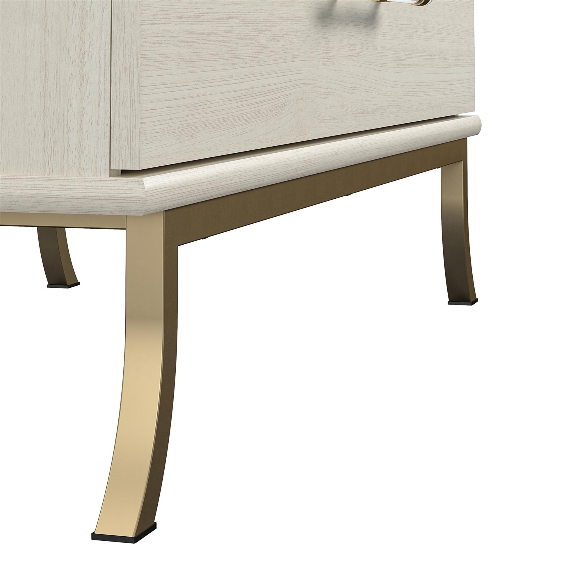 Monarch Hill Clementine 3 Drawer Dresser with Clear Acrylic Handles - Ivory Oak