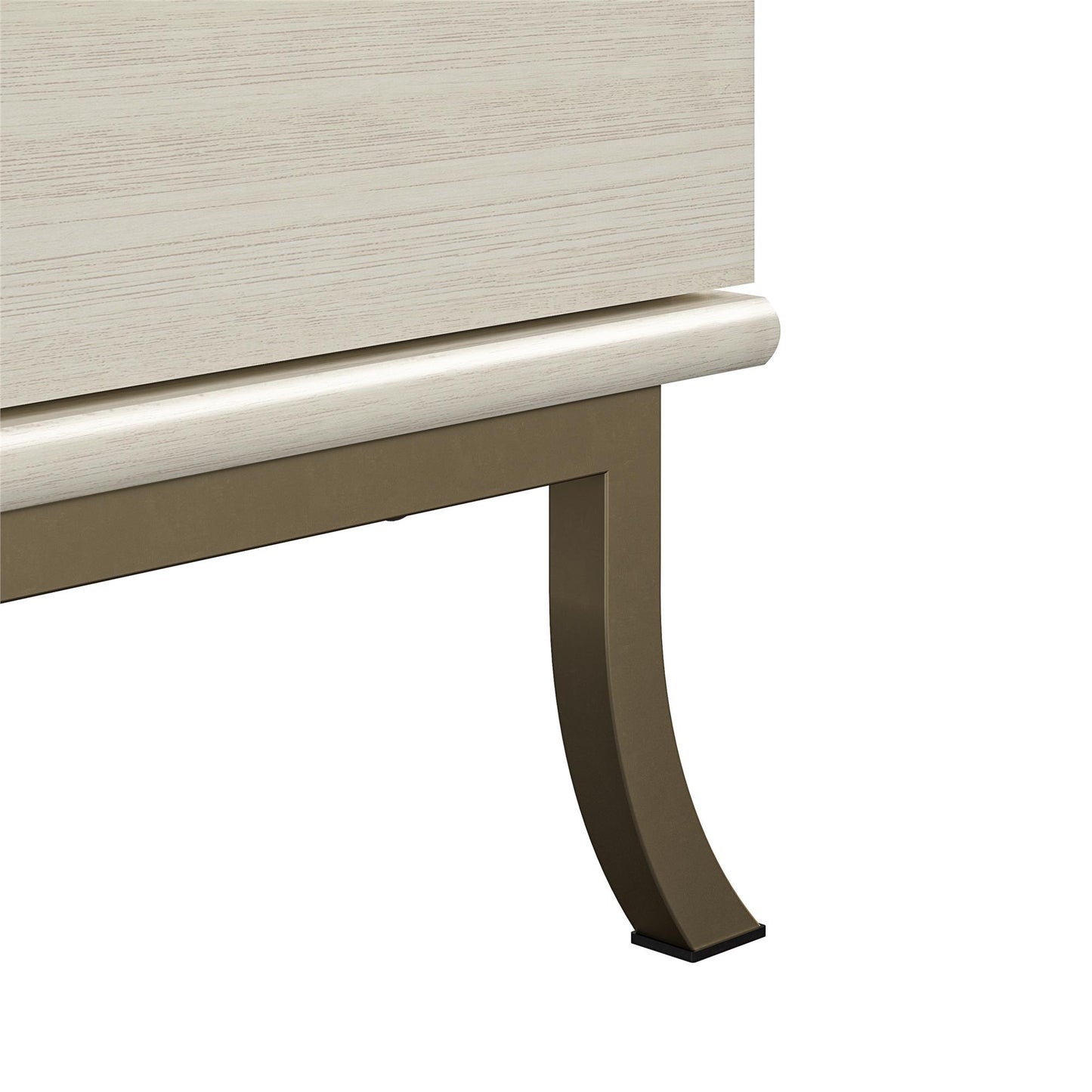 Monarch Hill Clementine 3 Drawer Dresser with Clear Acrylic Handles - Ivory Oak