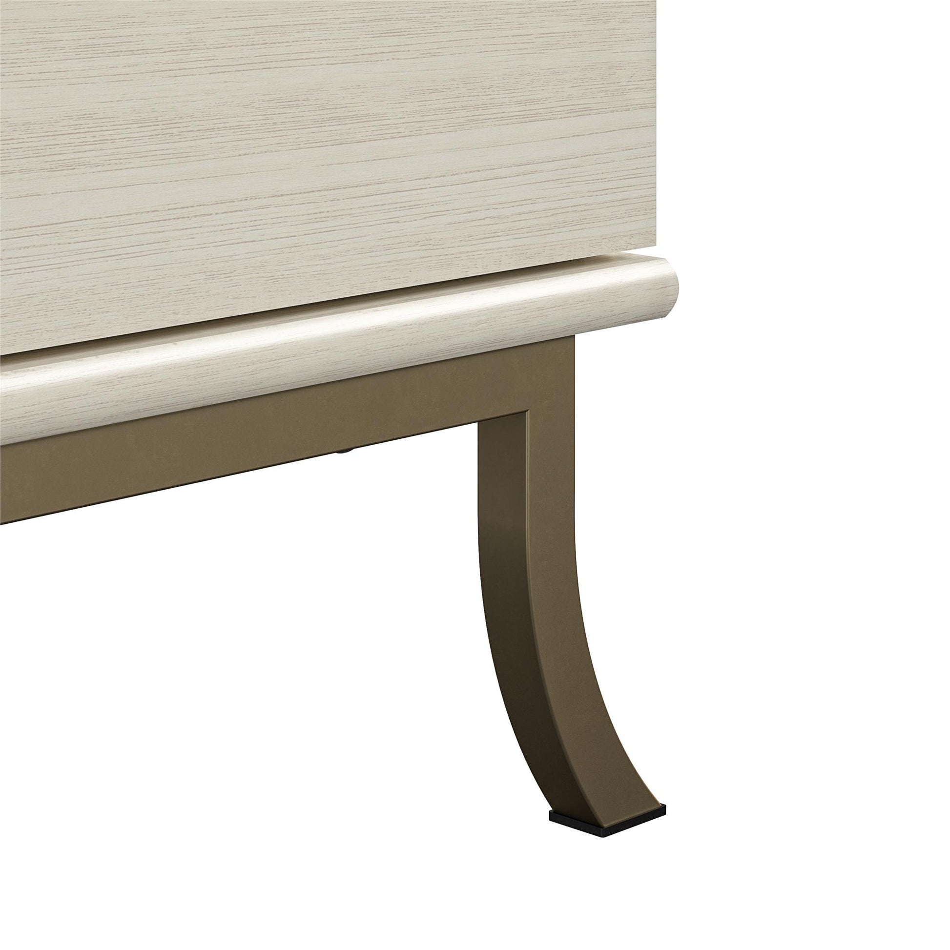 Monarch Hill Clementine 3 Drawer Dresser with Clear Acrylic Handles - Ivory Oak