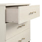 Monarch Hill Clementine 3 Drawer Dresser with Clear Acrylic Handles - Ivory Oak