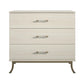 Monarch Hill Clementine 3 Drawer Dresser with Clear Acrylic Handles - Ivory Oak