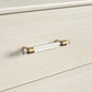 Monarch Hill Clementine 3 Drawer Dresser with Clear Acrylic Handles - Ivory Oak