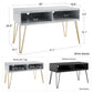 Athena TV Stand for TVs up to 42" - Black Marble