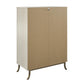 Monarch Hill Clementine 5 Drawer Dresser with Clear Acrylic Handles - Ivory Oak