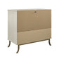 Monarch Hill Clementine 3 Drawer Dresser with Clear Acrylic Handles - Ivory Oak