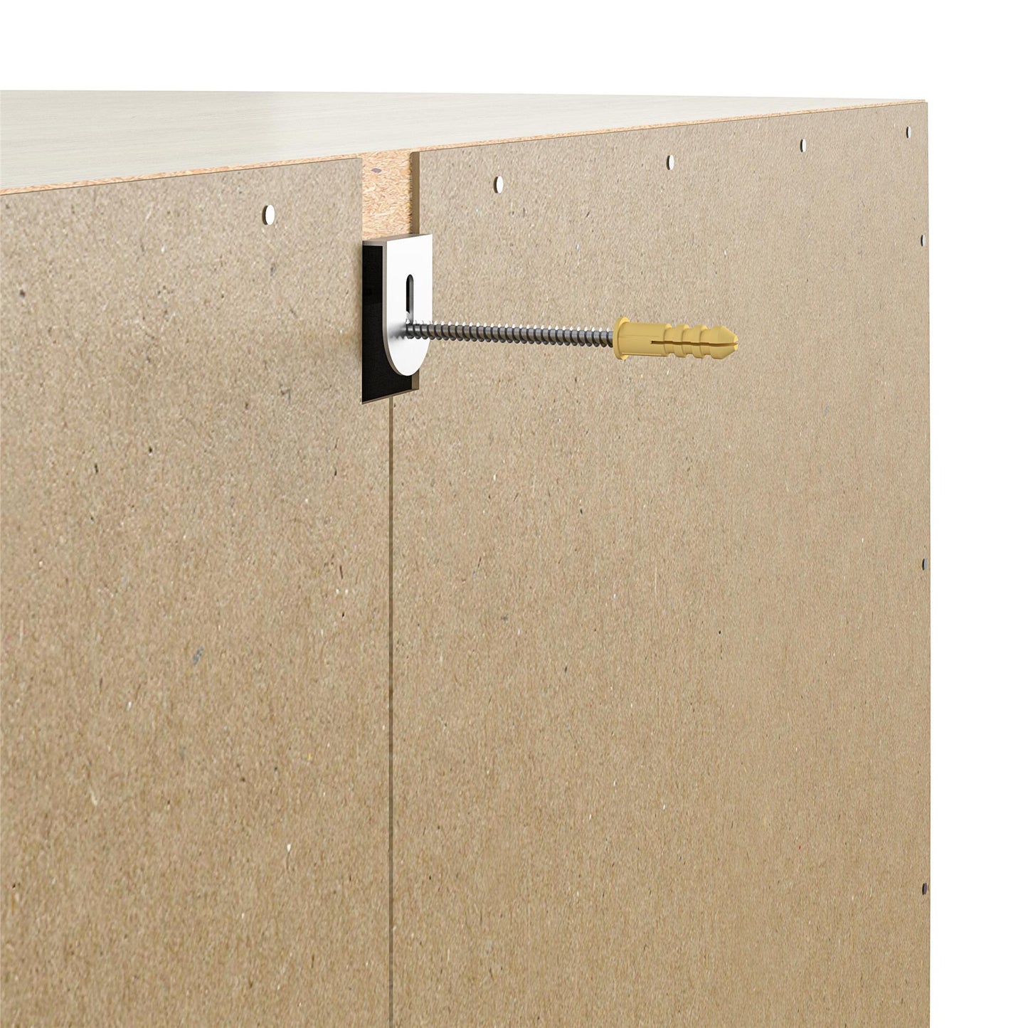 Monarch Hill Clementine 5 Drawer Dresser with Clear Acrylic Handles - Ivory Oak