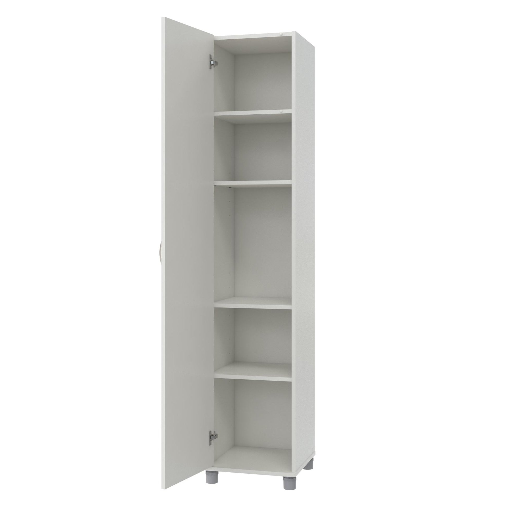 Basin 16 Inch Closed Door Utility Storage Cabinet  - White