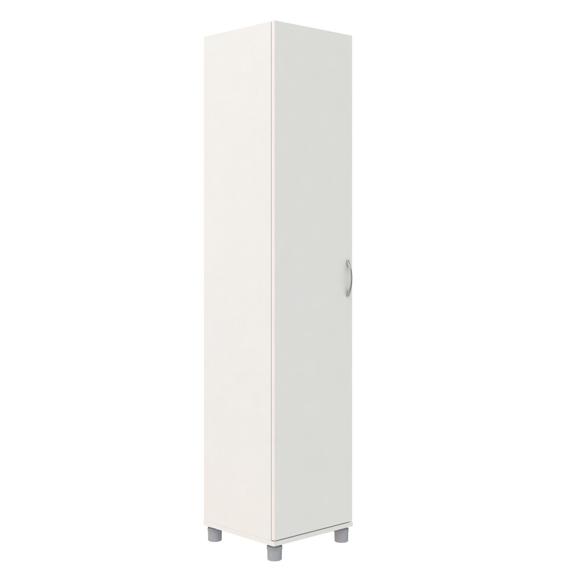 Basin 16 Inch Closed Door Utility Storage Cabinet  - White
