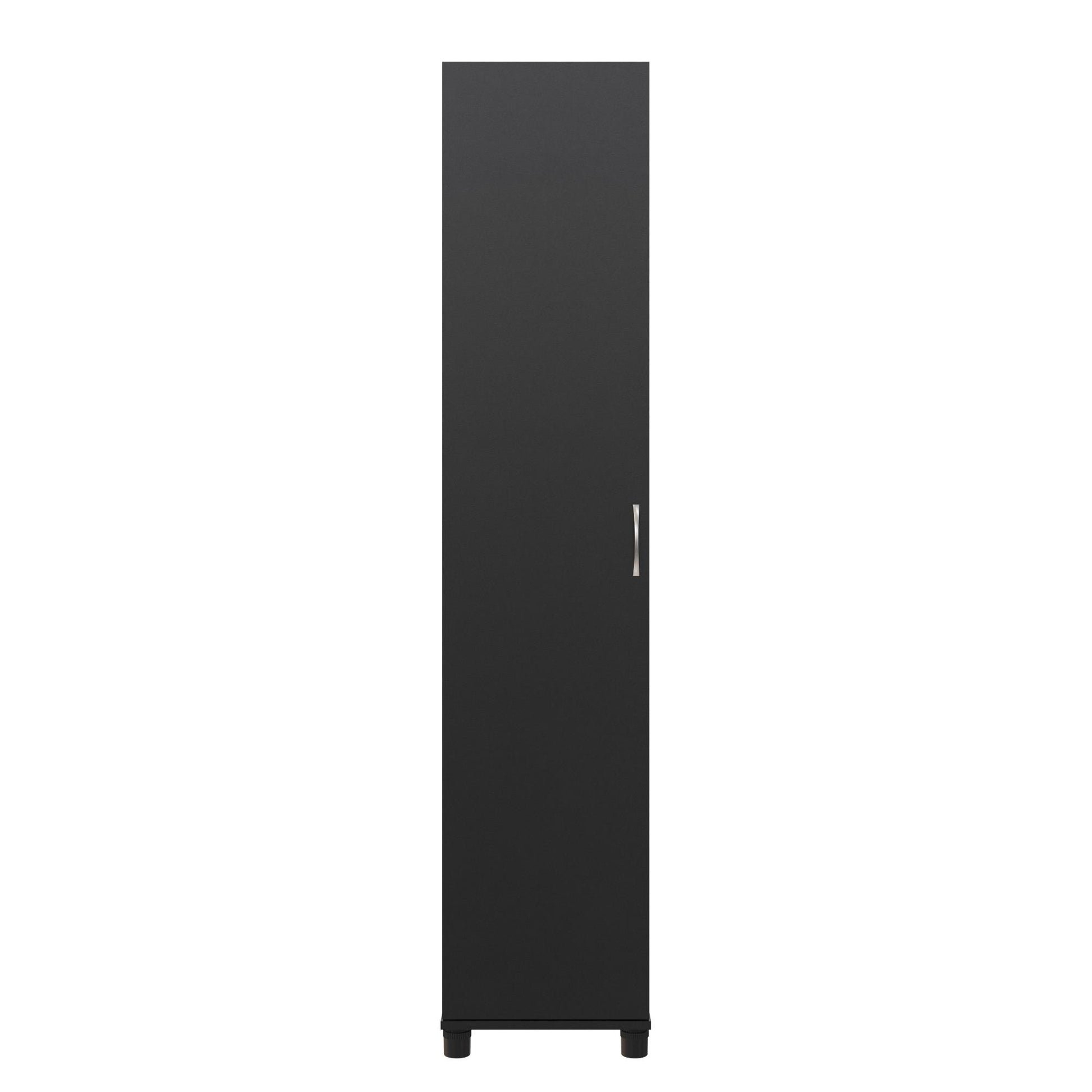Basin 16 Inch Closed Door Utility Storage Cabinet  - Black