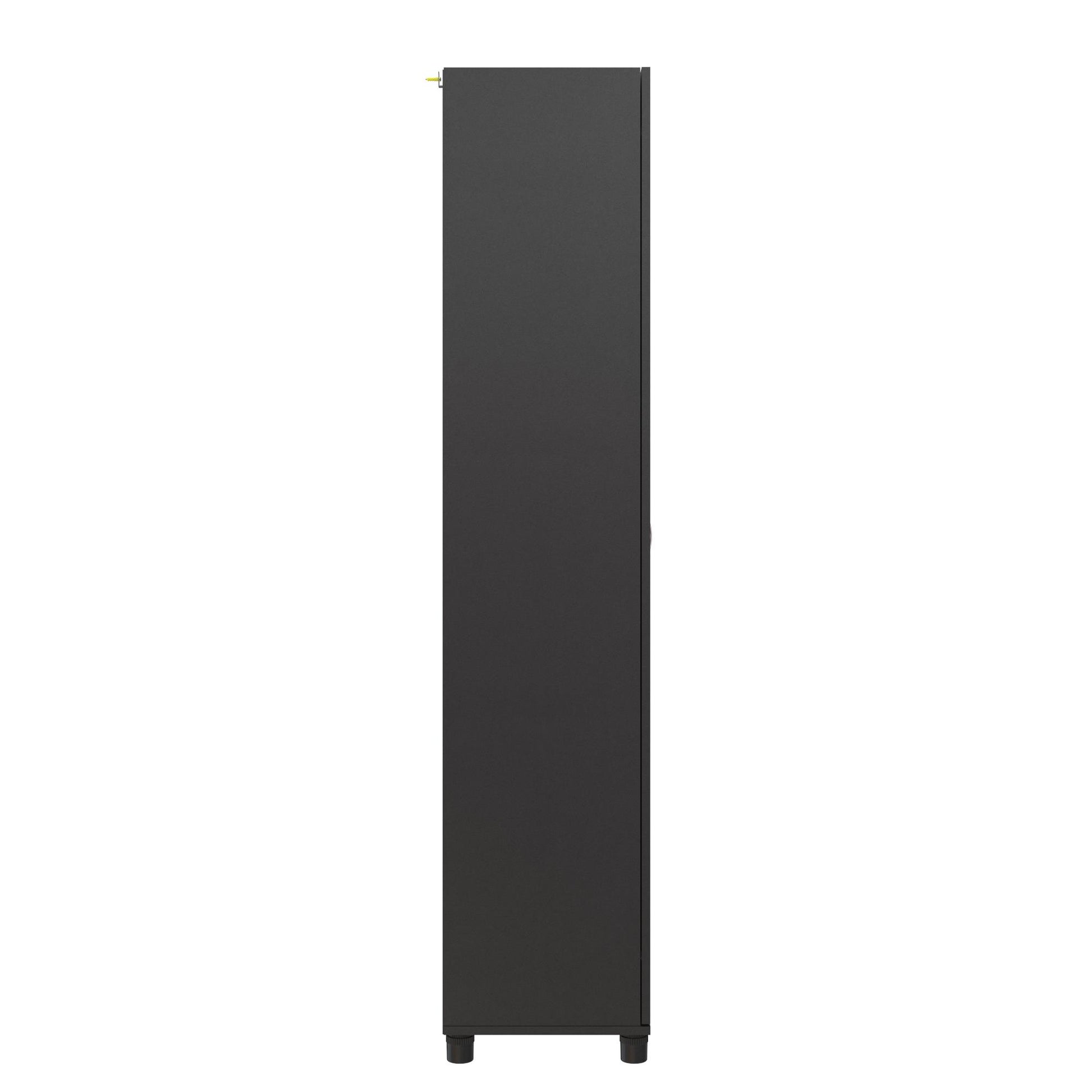 Basin 16 Inch Closed Door Utility Storage Cabinet  - Black