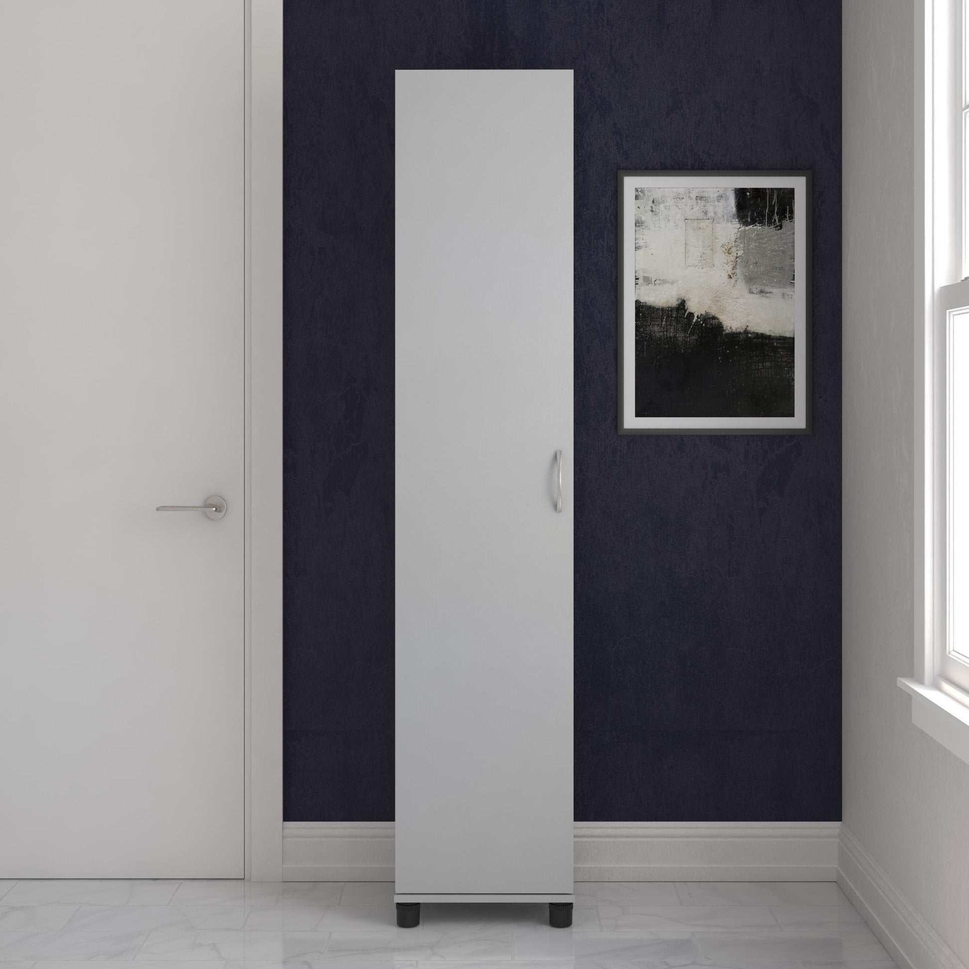 Basin 16 Inch Closed Door Utility Storage Cabinet  - Dove Gray