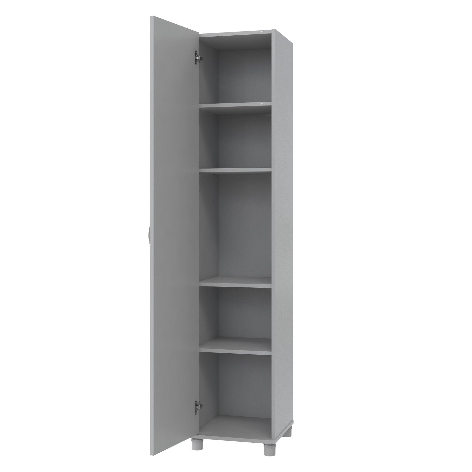 Basin 16 Inch Closed Door Utility Storage Cabinet  - Dove Gray