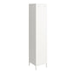 Shadwick Single Closed Door Metal Locker Storage Cabinet with 4 Shelves - White