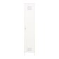 Shadwick Single Closed Door Metal Locker Storage Cabinet with 4 Shelves - White