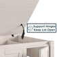 Farmington Rustic Farmhouse Litter Box Enclosure for Cats - Ivory Pine