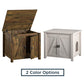 Farmington Rustic Farmhouse Litter Box Enclosure for Cats - Ivory Pine