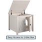 Farmington Rustic Farmhouse Litter Box Enclosure for Cats - Ivory Pine