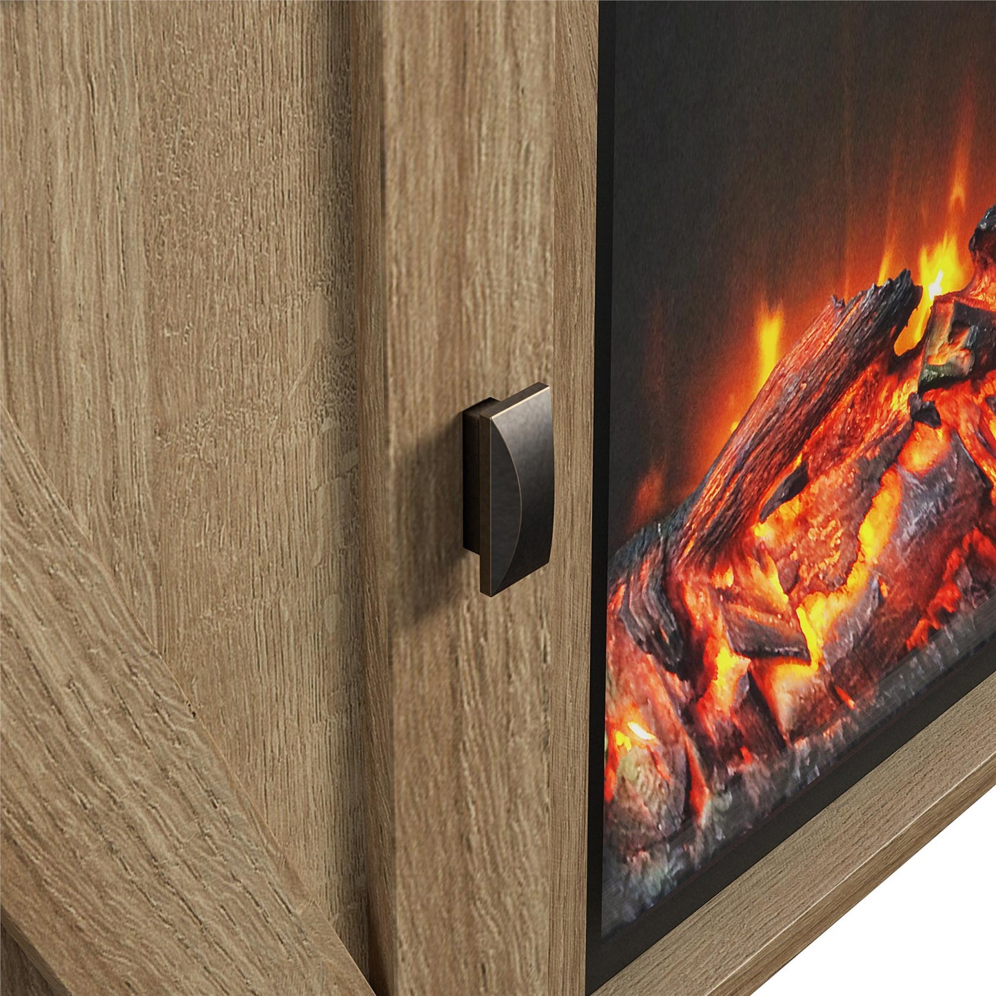 Farmington Electric Fireplace TV Console for TVs up to 60 Inch - Natural