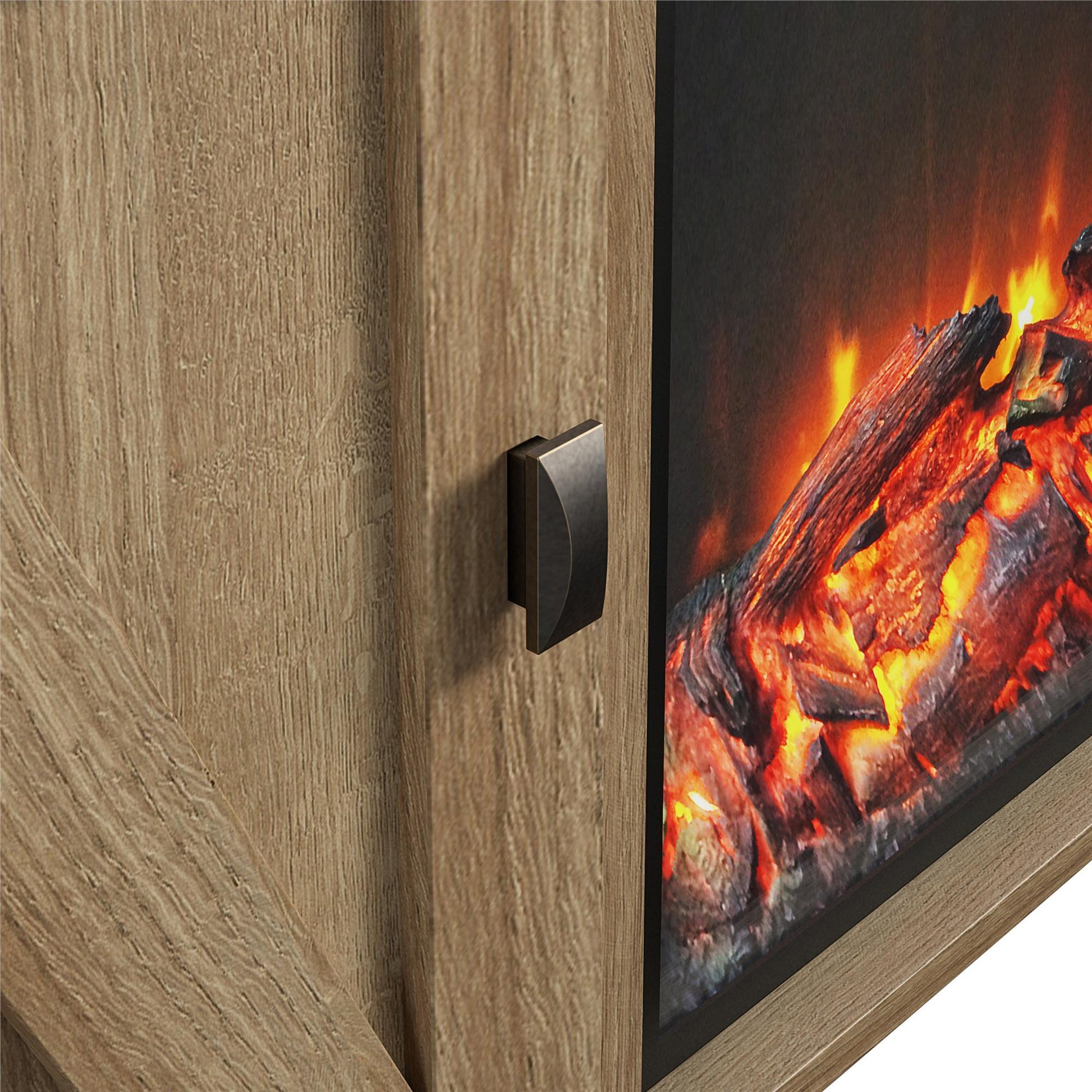 Farmington Electric Fireplace TV Console for TVs up to 60 Inch - Natural