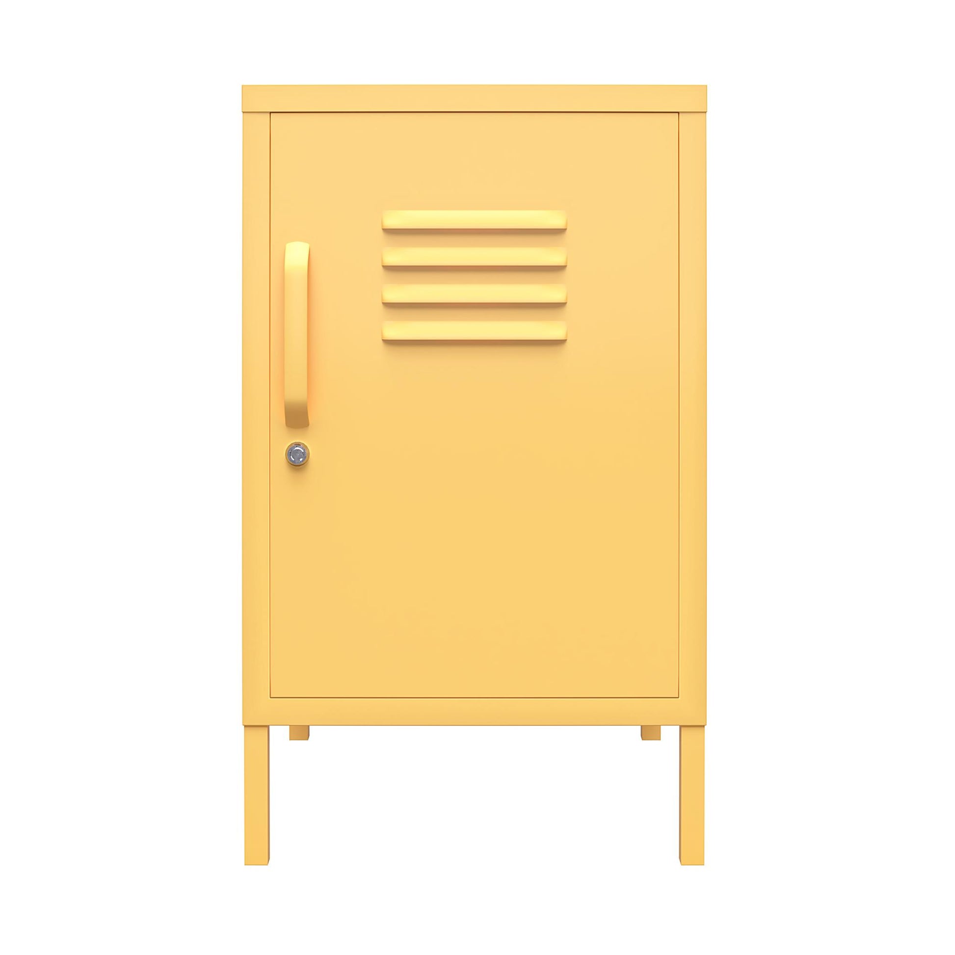 Cache Metal Locker End Table, Yellow - Yellow