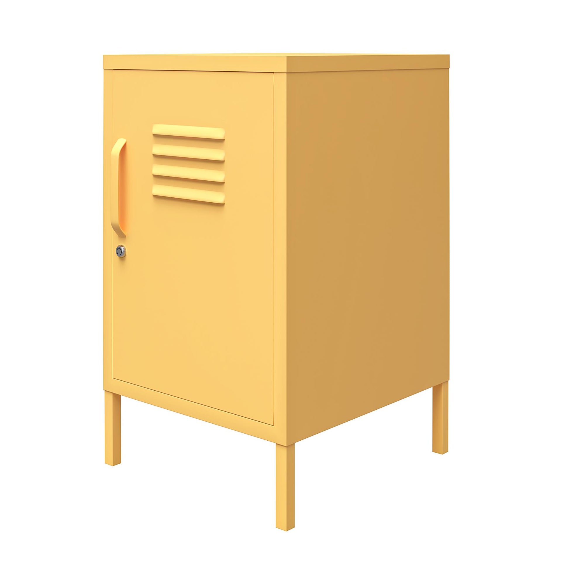 Cache Metal Locker End Table, Yellow - Yellow