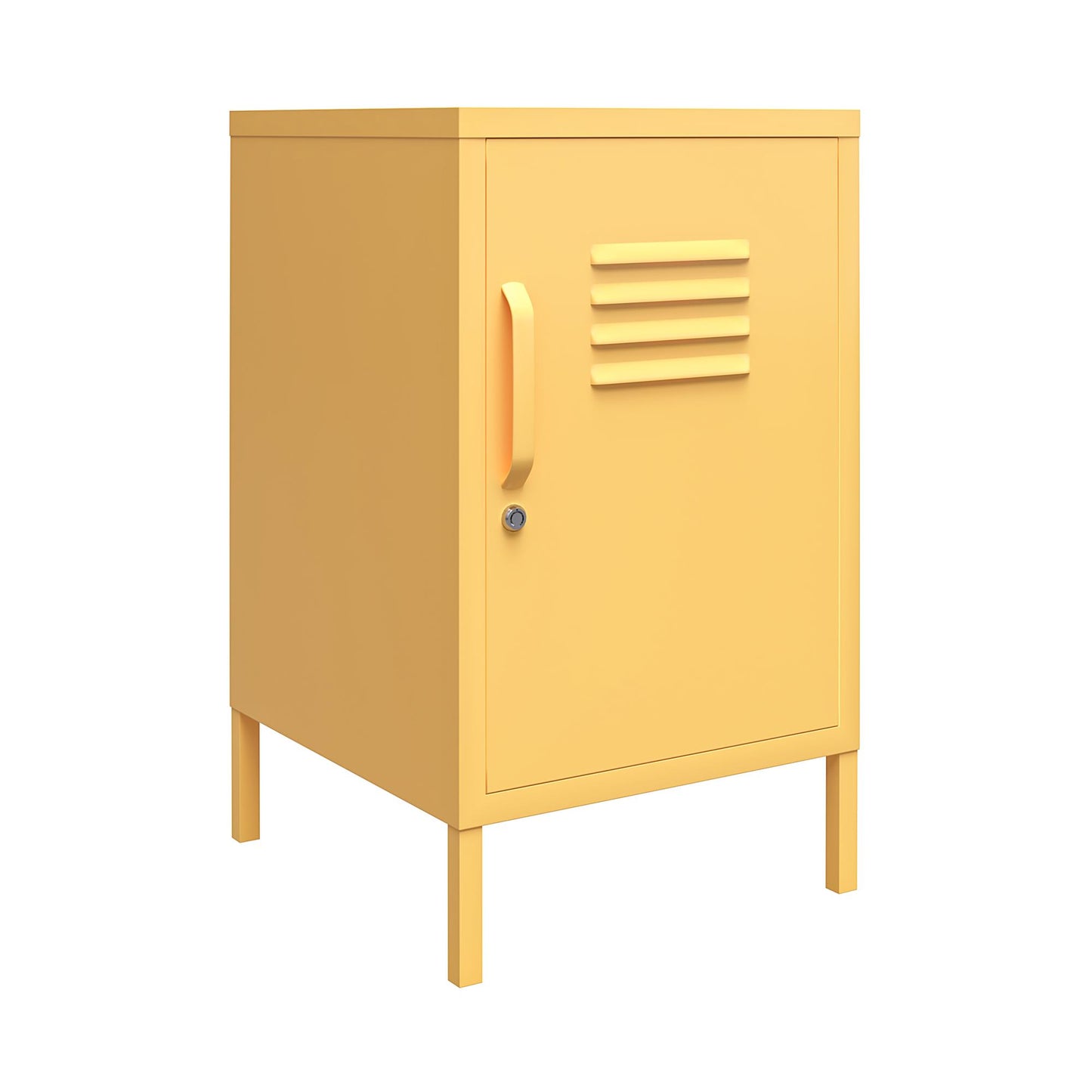 Cache Metal Locker End Table, Yellow - Yellow
