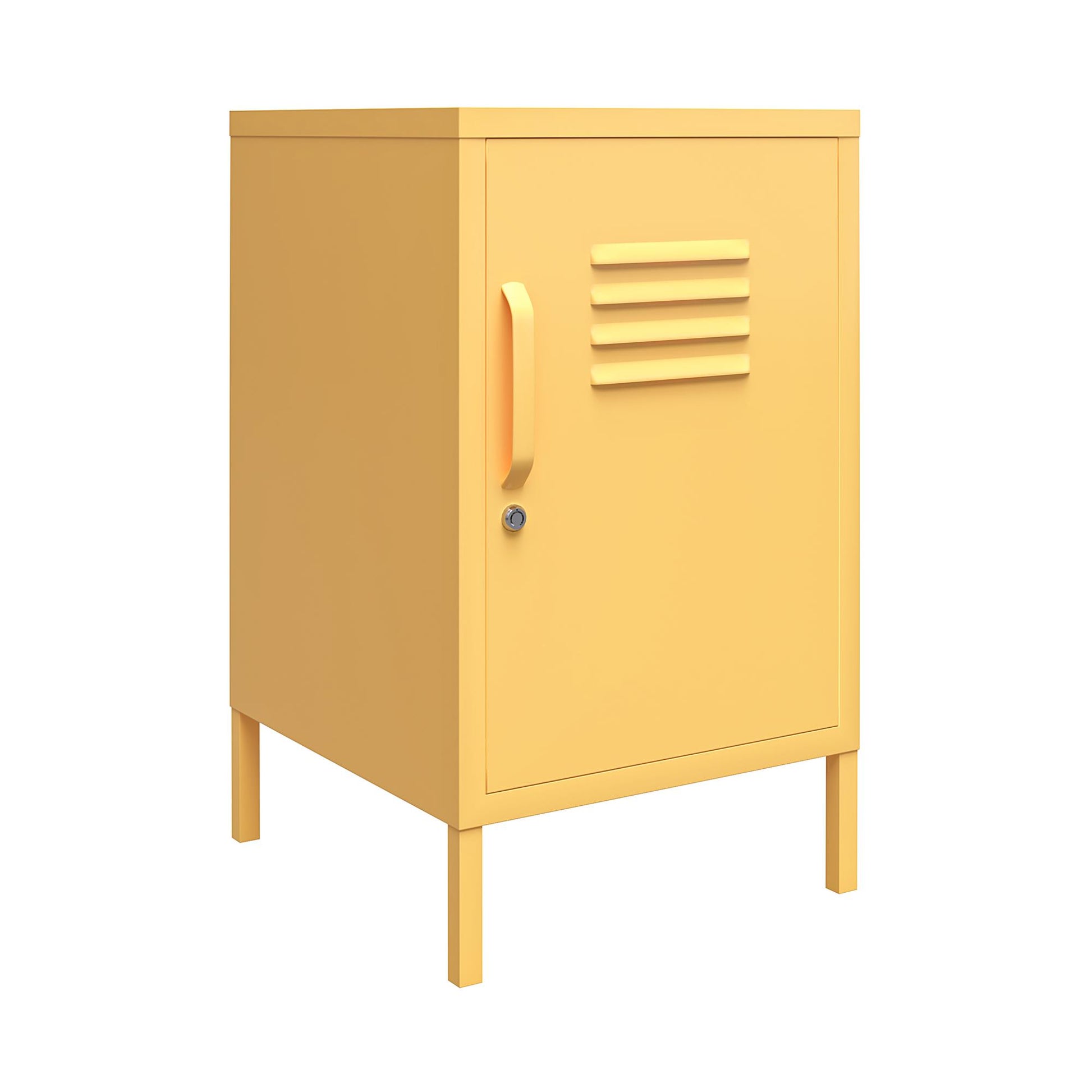 Cache Metal Locker End Table, Yellow - Yellow