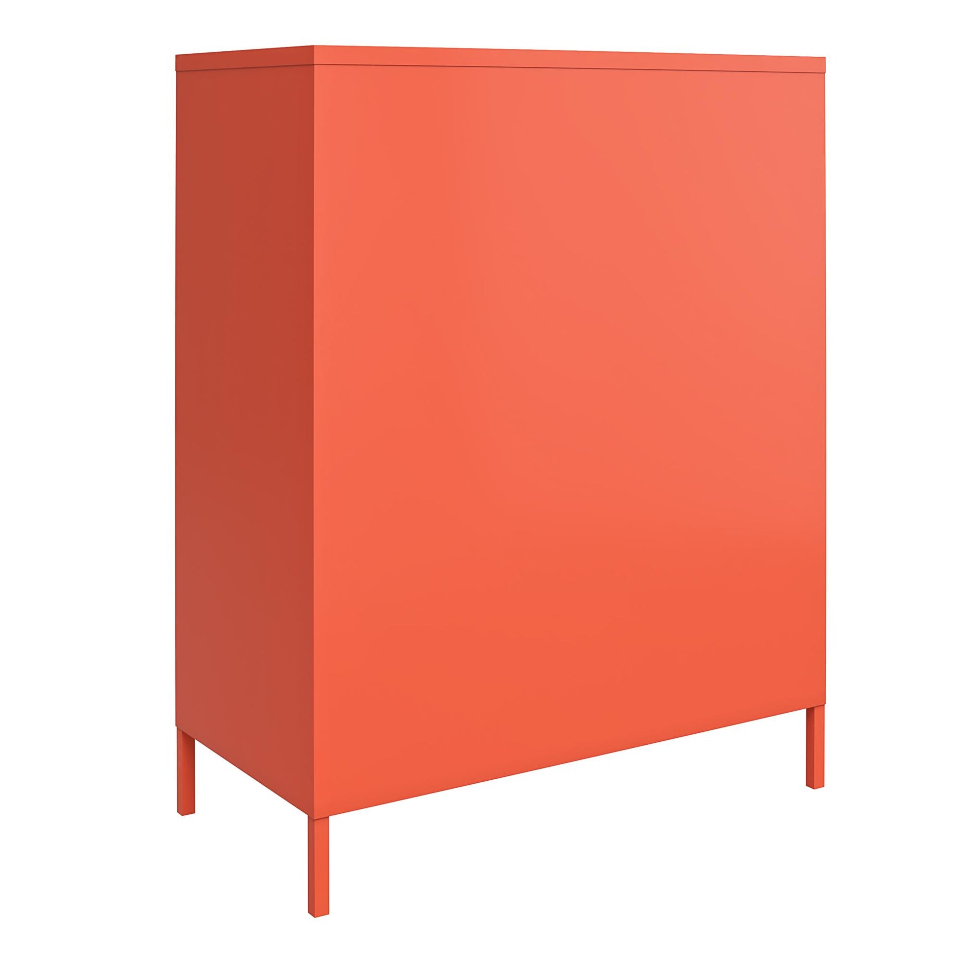 Cache 2 Door Metal Locker Storage Cabinet, Orange - Orange