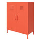 Cache 2 Door Metal Locker Storage Cabinet, Orange - Orange