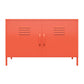 Cache 2 Door Metal Locker Accent Cabinet - Orange