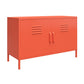 Cache 2 Door Metal Locker Accent Cabinet - Orange