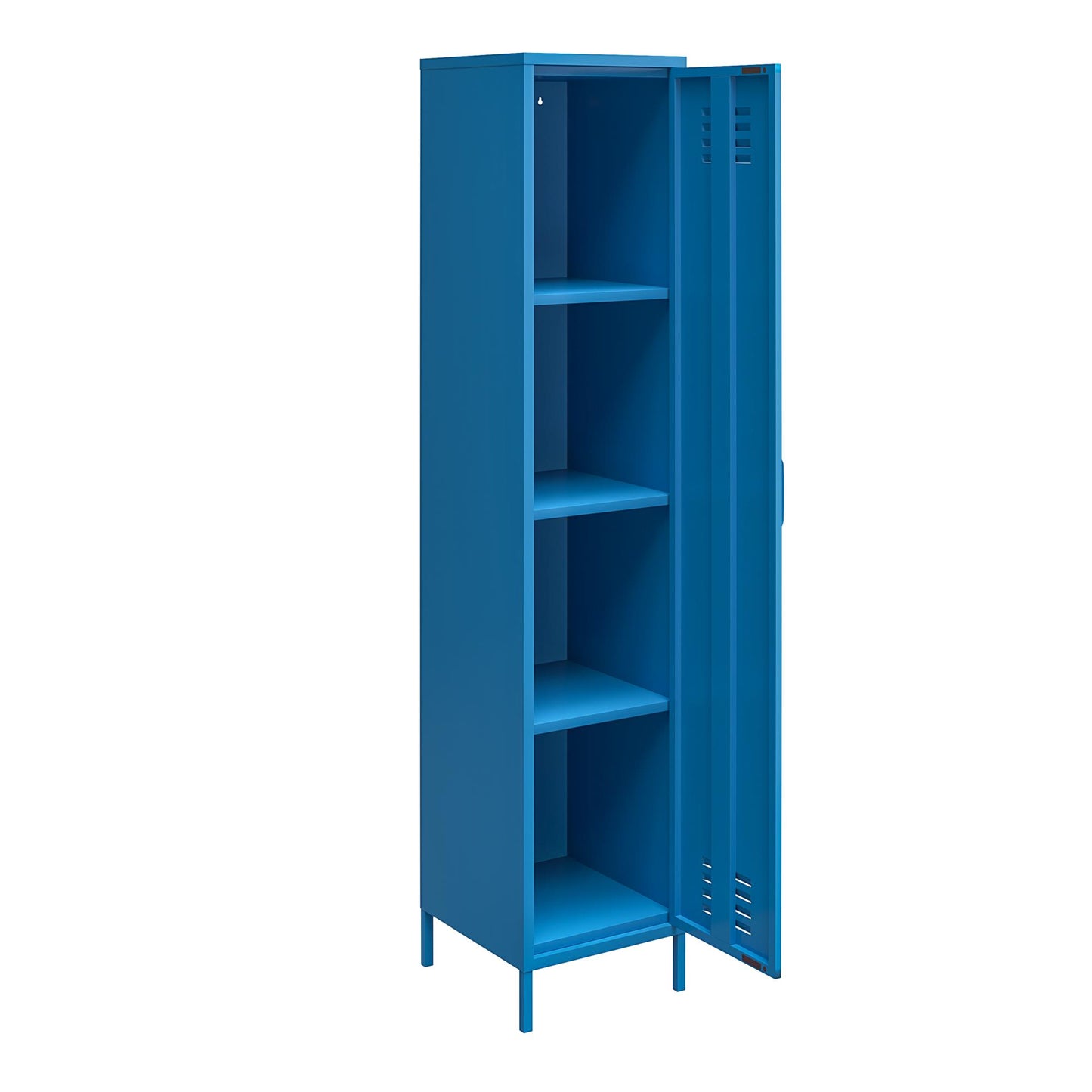 Cache Single Metal Locker Storage Cabinet, Blue - Blue