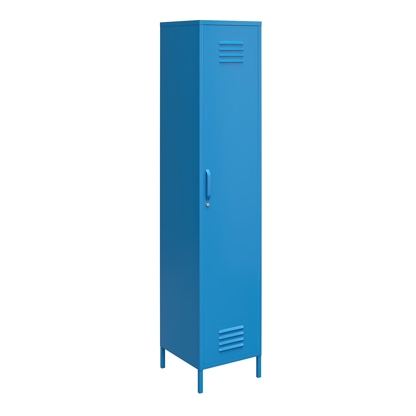 Cache Single Metal Locker Storage Cabinet, Blue - Blue