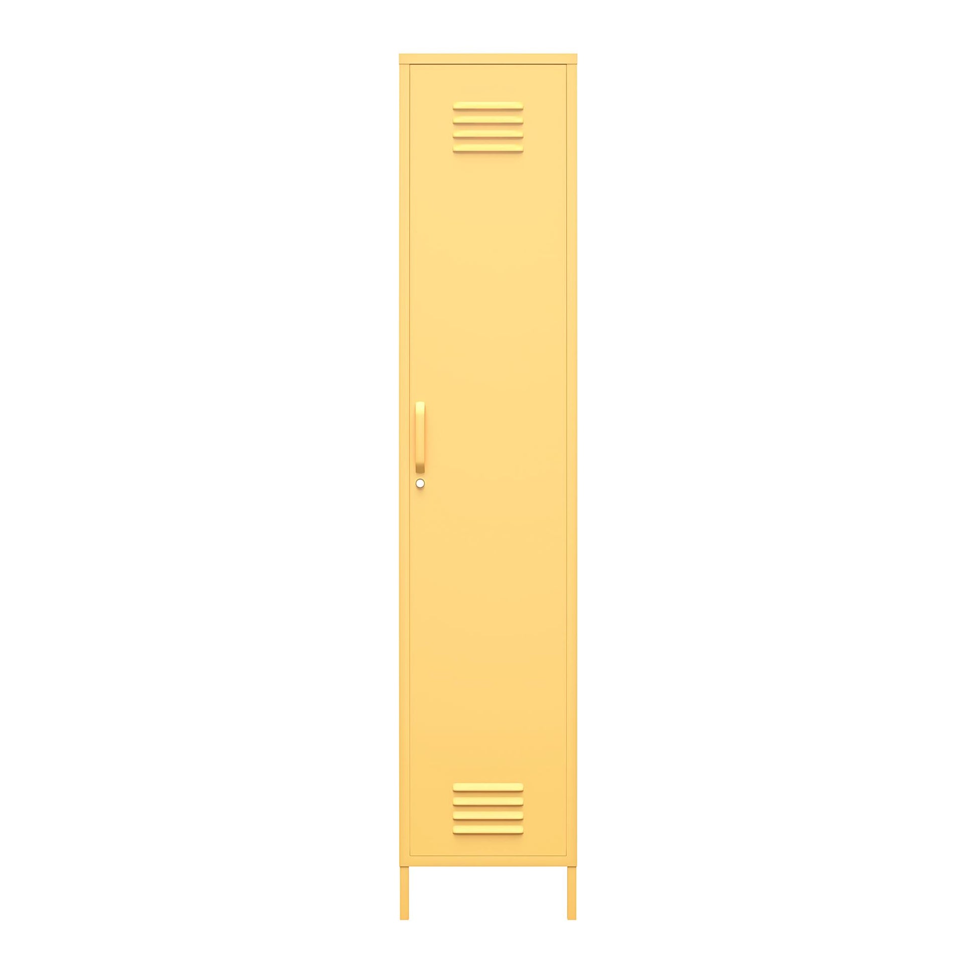 Cache Single Metal Locker Storage Cabinet, Yellow - Yellow