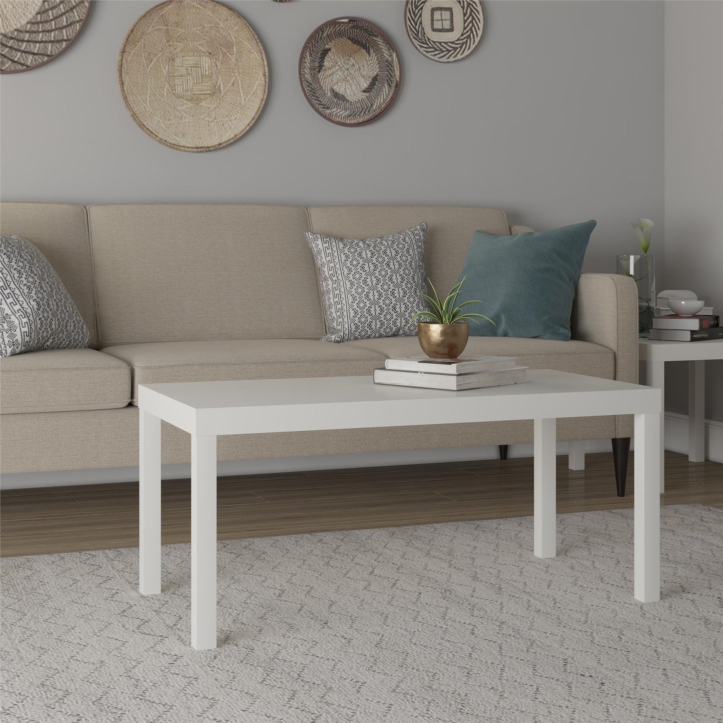 Parsons Hollow Core Coffee Table with Large Top - Black Oak
