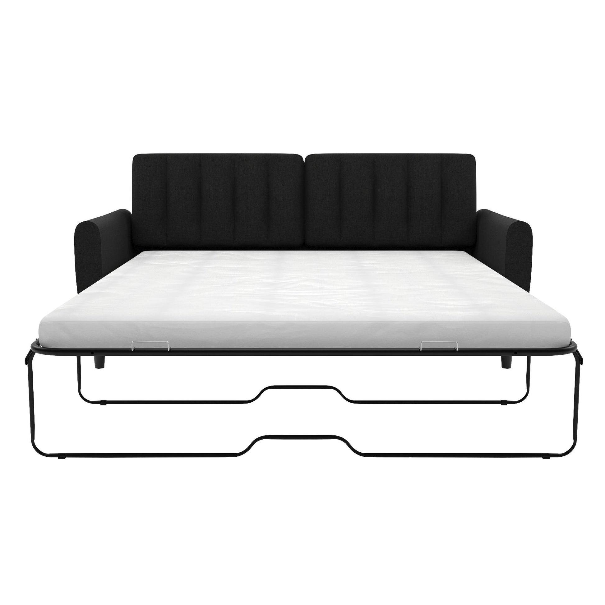 Novogratz Brittany Sleeper Sofa with Memory Foam Mattress, Queen, Dark Gray Linen - Dark Gray - Queen