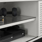 Glitch Gaming TV Stand for TVs up to 60 Inch with LED Lights - White