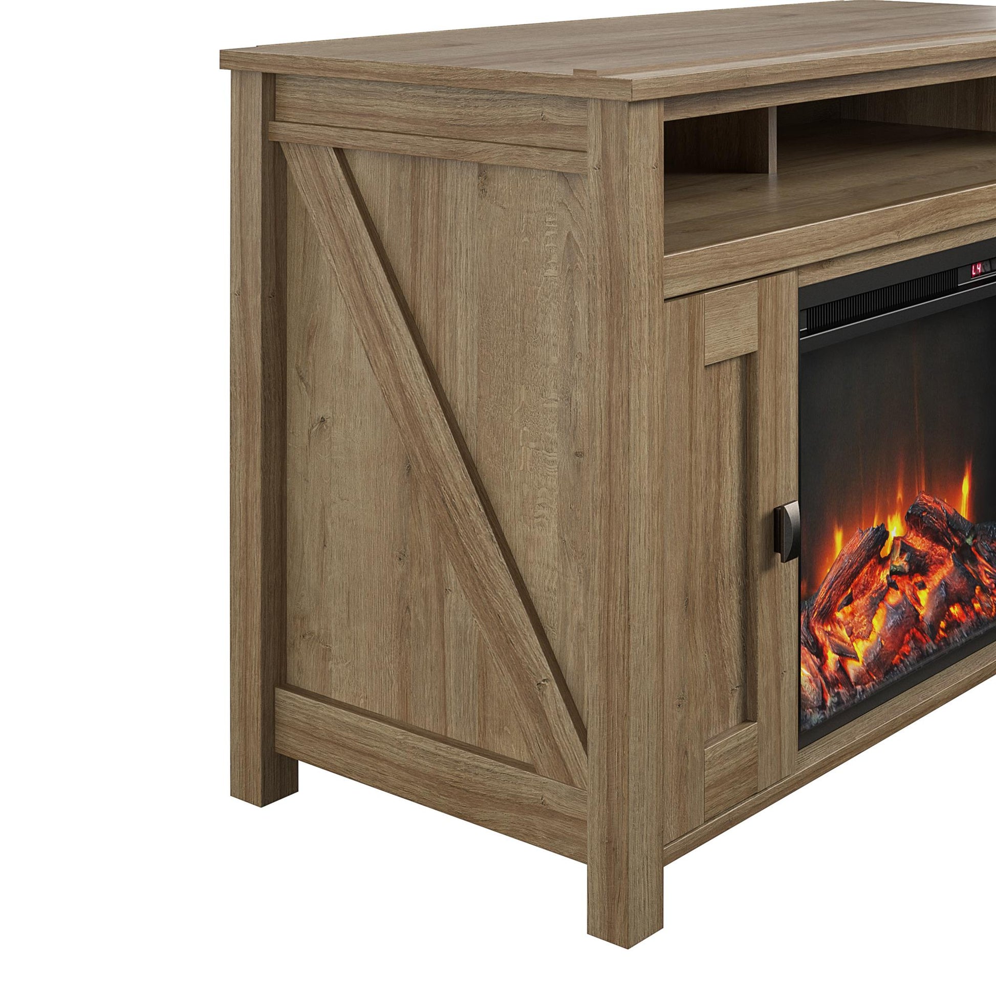 Farmington Electric Fireplace TV Console for TVs up to 50 Inch - Natural