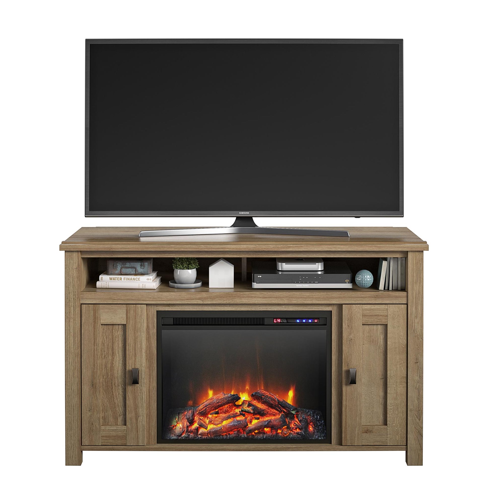 Farmington Electric Fireplace TV Console for TVs up to 50 Inch - Natural