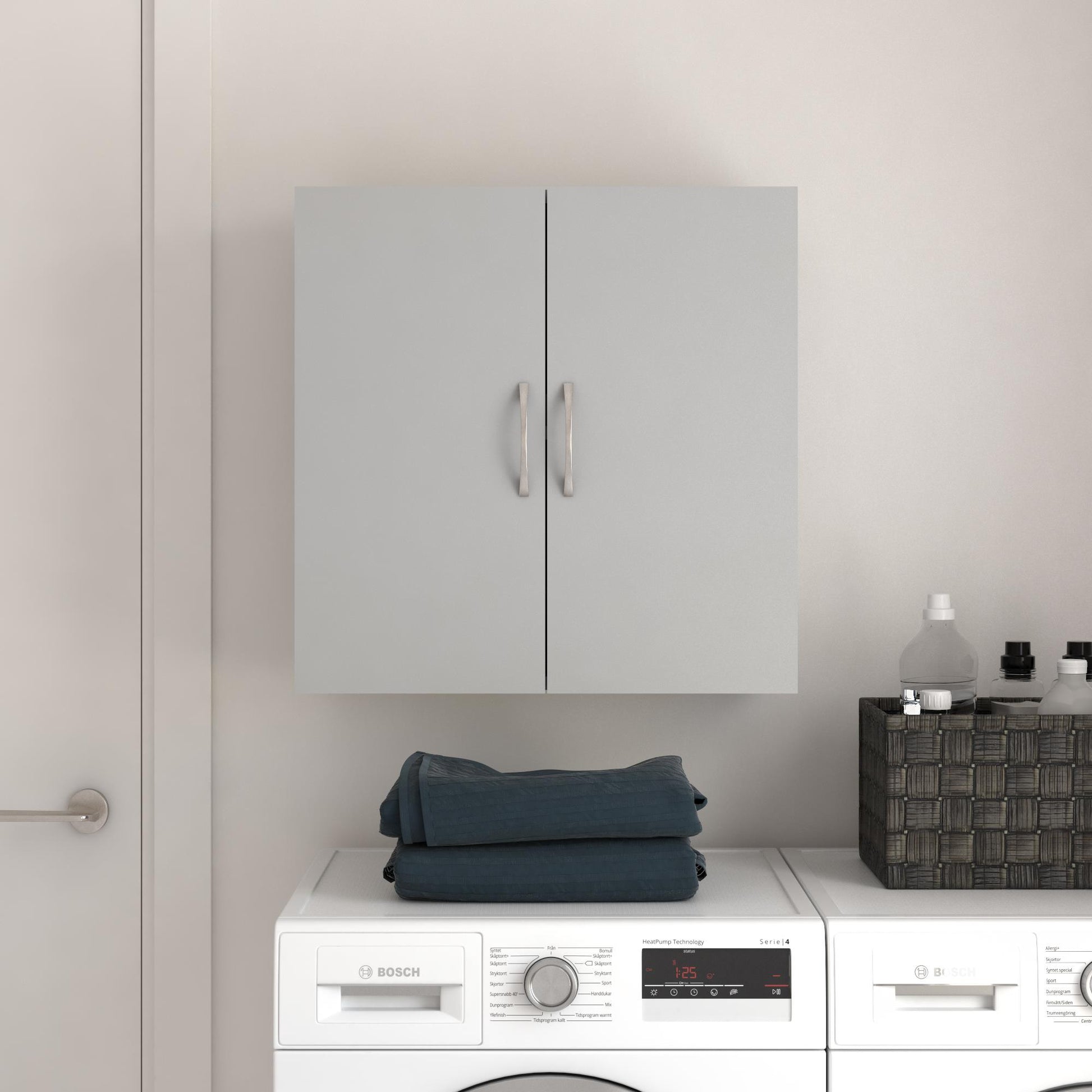 Basin 24 Inch 2 Door Wall Storage Cabinet  - Dove Gray