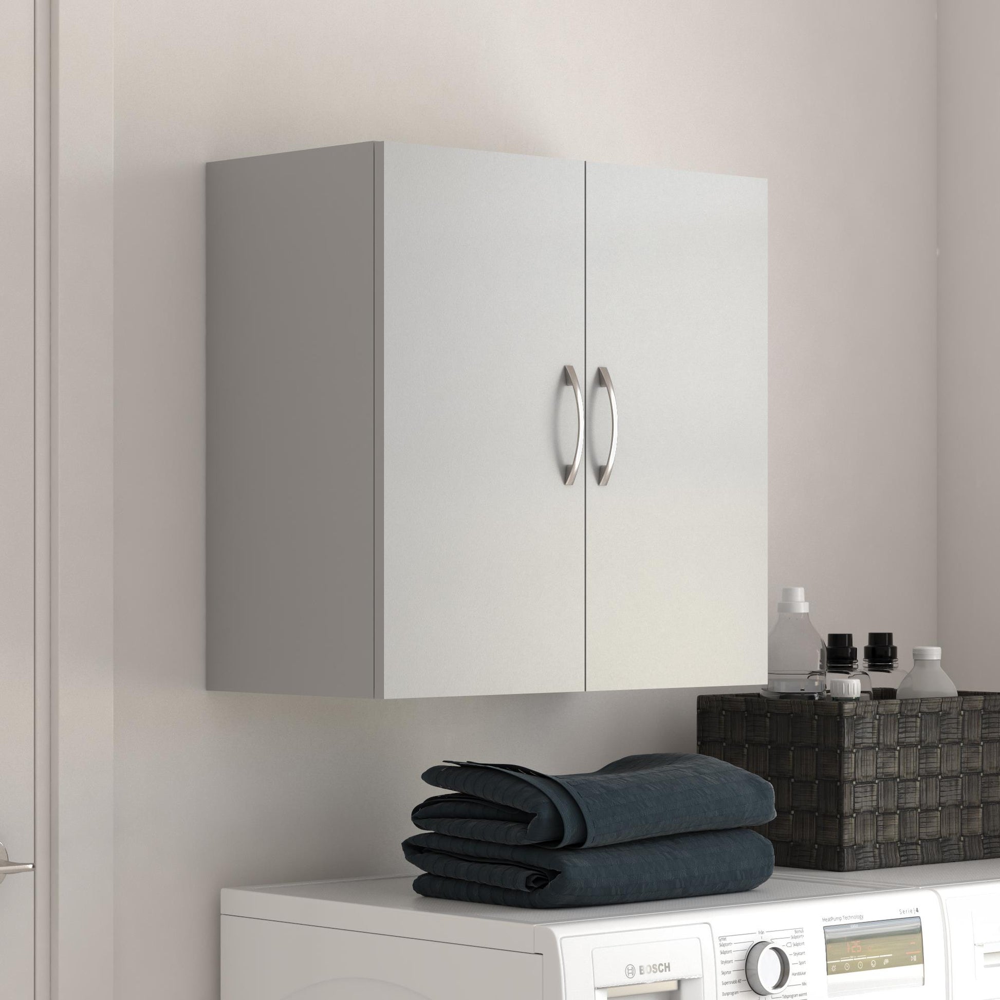 Basin 24 Inch 2 Door Wall Storage Cabinet  - Dove Gray