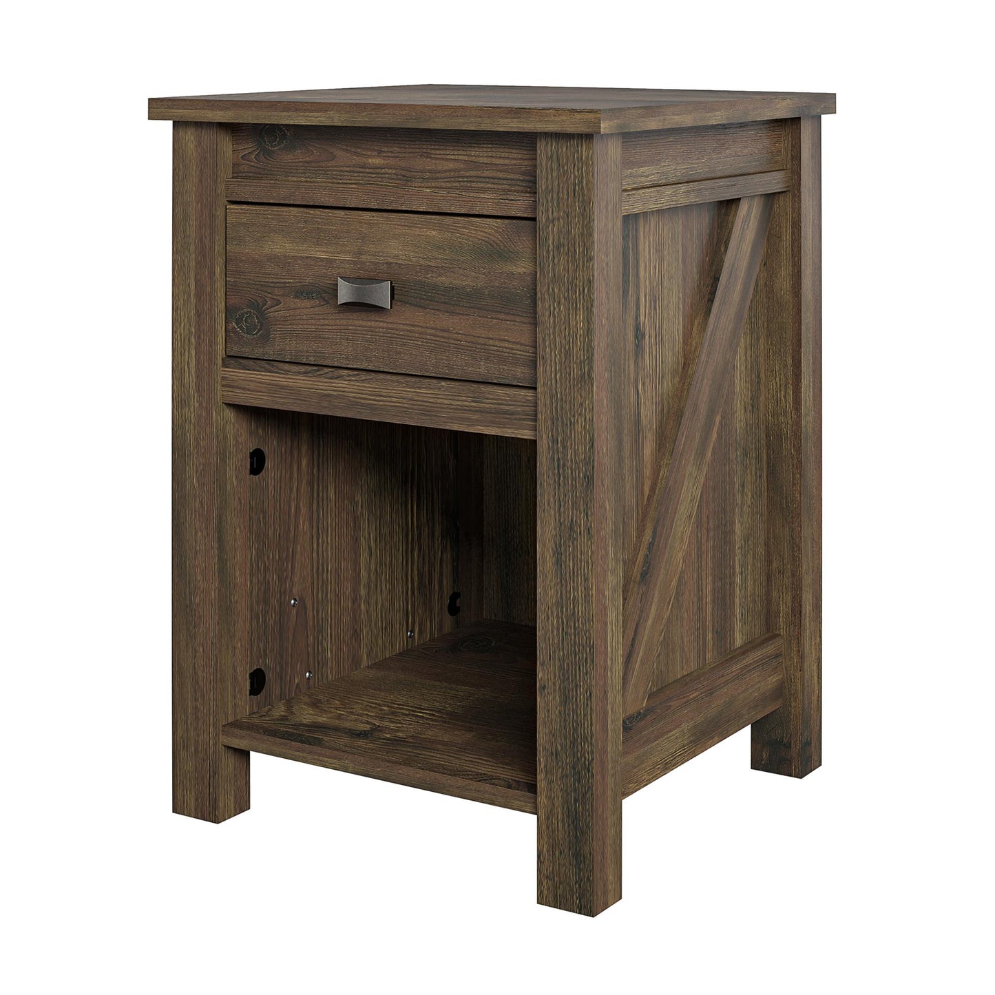 Farmington Rustic Farmhouse Nightstand with 1 Drawer - Rustic