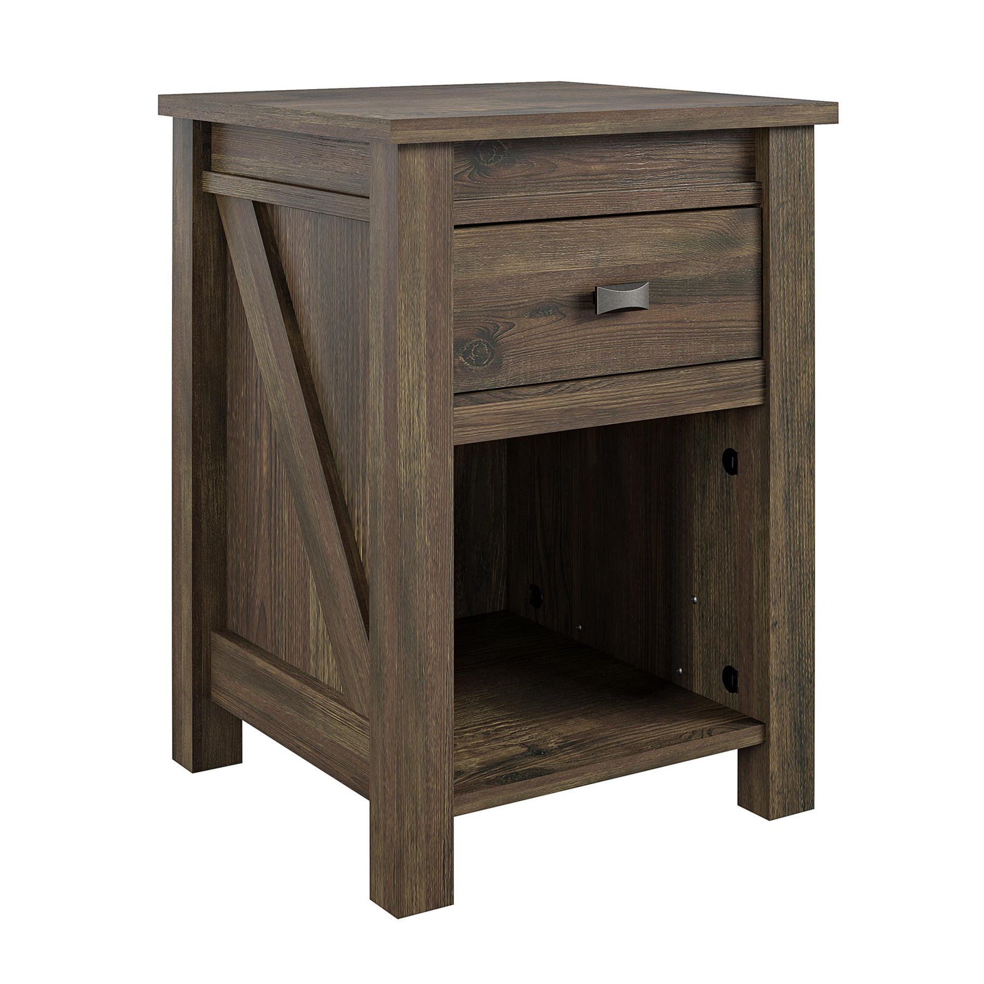 Farmington Rustic Farmhouse Nightstand with 1 Drawer - Rustic