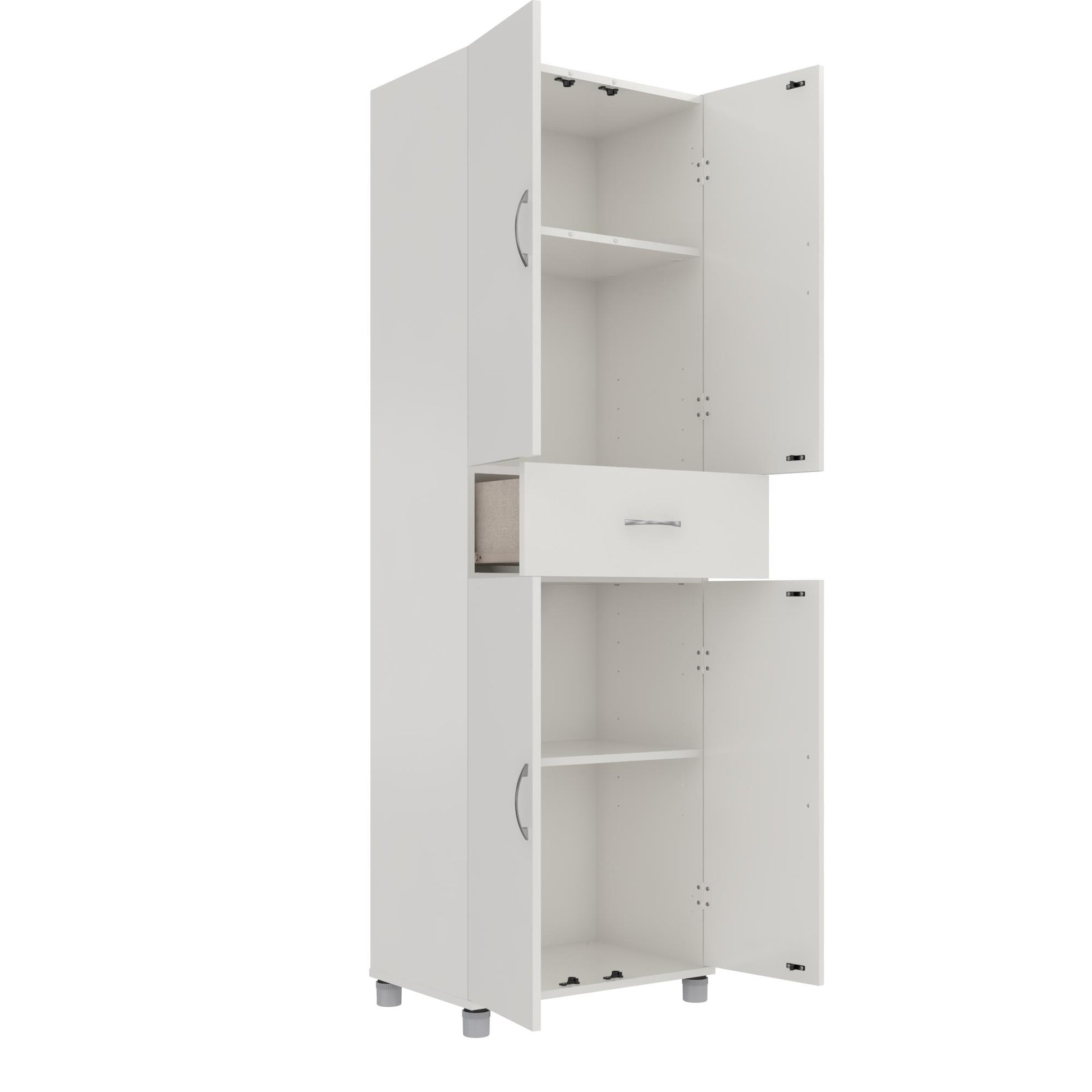 Basin 23.5 Inch Closed Storage Cabinet - White